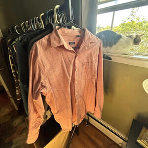 Izod Men's Casual Button-Up Shirt - Peachy Keen!